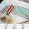 Martha Stewart Kerry Plastic Stackable Office Desk Drawer Organizers with Gold Trim, Various Sizes, Set of 8 BE-PB3371-G-8-CLRGLD-MS - alternate 4